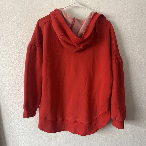 FREE PEOPLE FP MOVEMENT RED SPRINT TO THE FINISH ZIP UP HOODIE SWEATSHIRT SZ XS - Picture 8 of 8